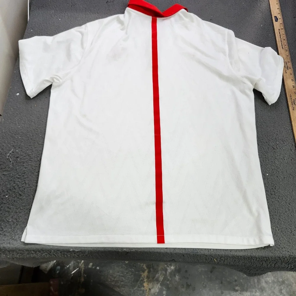 Nike Houston Cougars Polo Shirt Mens XL White Red Dri-FIT NCAA Sideline Golf